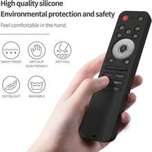 Ốp silicone cho điều khiển từ xa L*G MR25GA MR26GA [chống trượt], vỏ bảo vệ cho Magic Remote MR25GN tương thích với điều khiển dòng TV thông minh OLED L*G 2025 (màu đen) - Xem 3