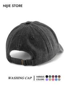 1pc Unisex Vintage Washed Baseball Cap With WITCHBORNE Graphic Print, Soft Comfortable Adjustable Classic Dad Hat, Outdoor Casual Wear Baseball Cap Suitable For Daily Use, Warm Windproof Hat, Perfect Halloween Gift For Friends - A - View 2
