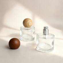 Refillable Clear Glass Perfume Spray Bottle, Empty Cylindrical Fragrance Atomizer, Portable Cosmetic Sample Container For Travel & Home Use - Multicolor - View 5