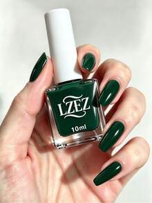 LZEZ 10ml/瓶 2026新款水性指甲油 快乾持久可卸除 夏季配色 女款美甲 節日禮物 - 軍綠色 - 查看 7