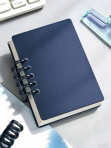A7 Vintage Horizontal Loose-Leaf Notebook, Random Color, 160 Pages Thick Inner Pages, Mini Pocket Portable Memo Pad, Student Office Memo Diary, Ideal Holiday Gift - Multi-color - View 5