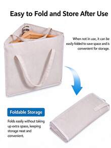 Transparent Foldable Storage Bag, Large Capacity Visible Organizer Bag With Handle, Transparent Design For Quick Item Retrieval, Durable And Space-Saving, Suitable For Closet, Miscellaneous Items, Toys And Moving Storage, Multi-Functional Home Storage Bag - Storage Bag - View 6