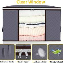 4* Large Anti Dust Clothes Storage Bag Quilt Blanket Storage Sort Home Organizer - View 5