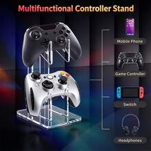 Acrylic Game Controller Display Stand, Wireless Transparent Desktop Headphone Holder, Universal Game Controller Stand - View 3