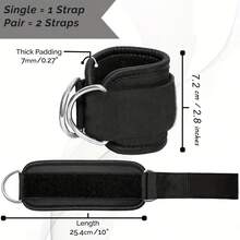 1pc Ankle Strap For Fitness Equipment, One Size, With Premium Padding, Suitable For Glute Kickbacks, Ankle Resistance Band Training, Hip Exercises, Leg Stretches, Hip And Lower Body Workouts - Multicolor - View 8