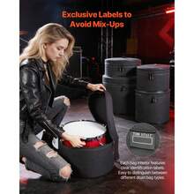 Musical Instrument Storage Bags & Covers - Negro 12", 13" Y 16" - View 4