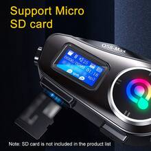 Tai nghe Bluetooth mũ bảo hiểm Q58 Max, đàm thoại tới 500m, IP65 chống nước bụi, chia sẻ nhạc, màn hình LCD, đèn pin LED, trộn âm thanh, hiệu ứng EQ, pin 1000mAh, MP3, thẻ nhớ 32GB, mũ toàn phần/nửa, không kèm thẻ, đàm thoại chỉ cùng model - Q58-MAX - Xem 6