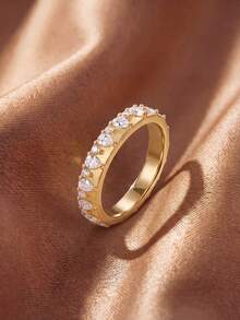 1pc Pear-Shaped Round Diamond Women's Ring, Elegant And Unique, Suitable For Parties And Balls, Exquisitely Crafted Jewelry Gift, Perfect Choice For Girlfriend Or Anniversary - Pear-shaped Round Diamond - View 8