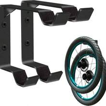 Bicycle Wheel Bracket with Soft Pad Wall Mounted Solid Steel Storage Hook Spare Bicycle Tire Hanger Bike Racks & Stands - 1 Stk. - Übersicht 8