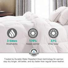 Duvets & Down Comforters - 1pc White down Duvet 205*233cm - View 5