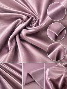 HHMC 1pc Pink Short Fiber Matte Solid Color Fabric, High-Quality Velvet Decorative Cloth, Perfect For DIY Sewing Autumn/Winter Cheongsam, Hair Accessories, Wedding Venue Decor, Sofa Cushions, Curtains And Tablecloths - Multicolor - View 5