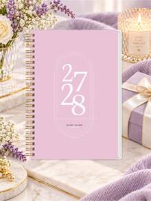 1pc 2027-2028 Weekly & Monthly Planner, A5 Spiral Bound Schedule Organizer With Writing Space For Meetings, Appointments & Work Tasks, Office Desk Accessories, Office Decor, Christmas Gifts - Rectangle - View 1