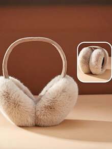 2pcs Cute Plush Winter Earmuffs For Women, Warm Ear Covers, Anti-Freeze ...