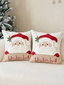 LCUHPCL Christmas Santa Claus House Snowman Embroidered Pillow Case 1pc And 2pcs Home Decor For Sofa Bedroom Living Room Party - Multicolor - View 18