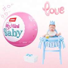 ZURU My Mini Baby Series - "Happy Birthday Baby" (Mamnghe) Birthday Party Theme Birthday Gift ZURU Authentic Mystery Capsule With Mini Baby Doll And Accessories, Suitable For Children (Random Style, Only One Included) - Pink - View 5