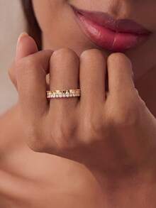 1pc Pear-Shaped Round Diamond Women's Ring, Elegant And Unique, Suitable For Parties And Balls, Exquisitely Crafted Jewelry Gift, Perfect Choice For Girlfriend Or Anniversary - Pear-shaped Round Diamond - View 5