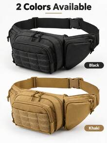 Adjustable Tactical Sling Backpack With Multiple Zippered Compartments Versatile Fanny Pack For Men Women Handy Chest Bag For Cosplay Gilet Equipment Hiking Climbing Exercise Outfits Running Gym Camping Outdoor Accessories Essentials Room Home Decor - Multicolor - View 7