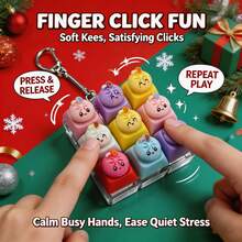 1 buah Keycap Clicker Fidget Dumpling, Gantungan Pereda Stres 9-Grid, Gantungan Tas untuk Anak Perempuan, Hadiah Halloween Natal untuk Tas Bingkisan - MultiWarna - View 10