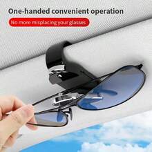 Newly Upgraded Car Eyewear Clip – Durable ABS Plastic, One-Handed Operation, Universal Fit For All Vehicle Models; Sun Visor Accessory For Car Glasses | Minimalist Eyewear Clip | Smooth-Edge Clip - A - View 4