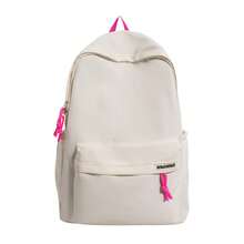 Mochila casual para hombre + Mochila de día ligera básica + Correas de hombro ajustables + Viajes de fin de semana en el campus + Detalle de cordón de nylon suave con contraste - Multicolor - Ver 9