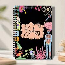 Cuaderno Espiral con Tema de Biología, Diario con Reglas de Universidad, Papel de Alta Calidad, Portátil para Tomar Notas, Estudiar & Escritura Creativa - Ideal para Estudiantes & Profesionales - Un libro (50 páginas, 100 páginas) - Ver 6