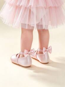 Princess Shoes Soft Sole Infant Girl Flat Shoes, Non-Slip Breathable, Suitable For Spring And Autumn, 0-1 Years Old, Newborn Applicable - Pink - View 5