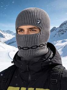 1pc Unisex Multi-Functional Warm Knitted Beanie Hat, Cold-Proof Knitted Cap For Autumn/Winter, Suitable For Daily Wear, Outdoor Activities And Cycling - Multicolor - View 1