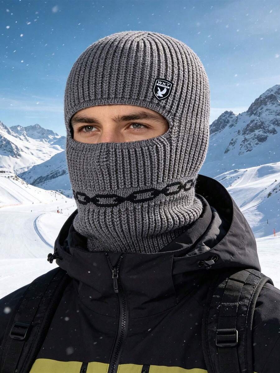 1pc Unisex Multi-Functional Warm Knitted Beanie Hat, Cold-Proof Knitted Cap For Autumn/Winter, Suitable For Daily Wear, Outdoor Activities And Cycling - Multicolor - View 1