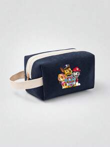 1Pc Paw Patrol Portable Travel Cosmetic Bag With Practical Handle And Large Capacity. Zipper Design For Storing Cosmetics, Skincare Products And Toiletries. Lightweight And Easy To Carry, Suitable For Daily Use, Vacations And Bathroom Storage. - Multicolor - View 3
