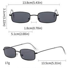 1 Pair Vintage American Style Metal Small Frame Premium Fashion Glasses, Unisex Square Small Frame Fashion Glasses, Suitable For Daily Wear - 1PC Gold Powder - View 5