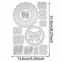 Christmas Holiday Wreath Metal Cutting Dies, Suitable For DIY Scrapbooking Decoration Craft Die Cutting Embossing Card Making Template Scrapbook And Craft Photo Album Decoration Embossing - LG26-8485 - View 2