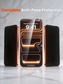 3pcs Privacy Screen Protector, Anti-Peeping, Dust Free Auto Alignment Anti-Scratch, 9H Full Coverage Tempered Glass, Case Friendly, Compatible With IPhone 18/17/16 Pro Max - Clear - View 6