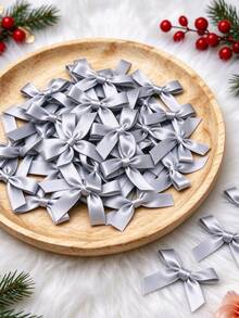 (100pcs/Pack, 50pcs/Pack) 4cm Christmas Ribbon Bows, Multiple Colors Available, Suitable For Gift Decoration And Hair Clip/Headband Making, Valentine's Day Gifts - 4cm Ribbon Bow - View 17
