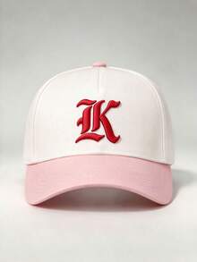 1pc Two-Tone Men Hats Letter LK Embroidered Hats For Men Adjustable Design Perfect For Travel, Parties, Hiking, Sun Protection And Outdoor Activities - Multicolor - View 7