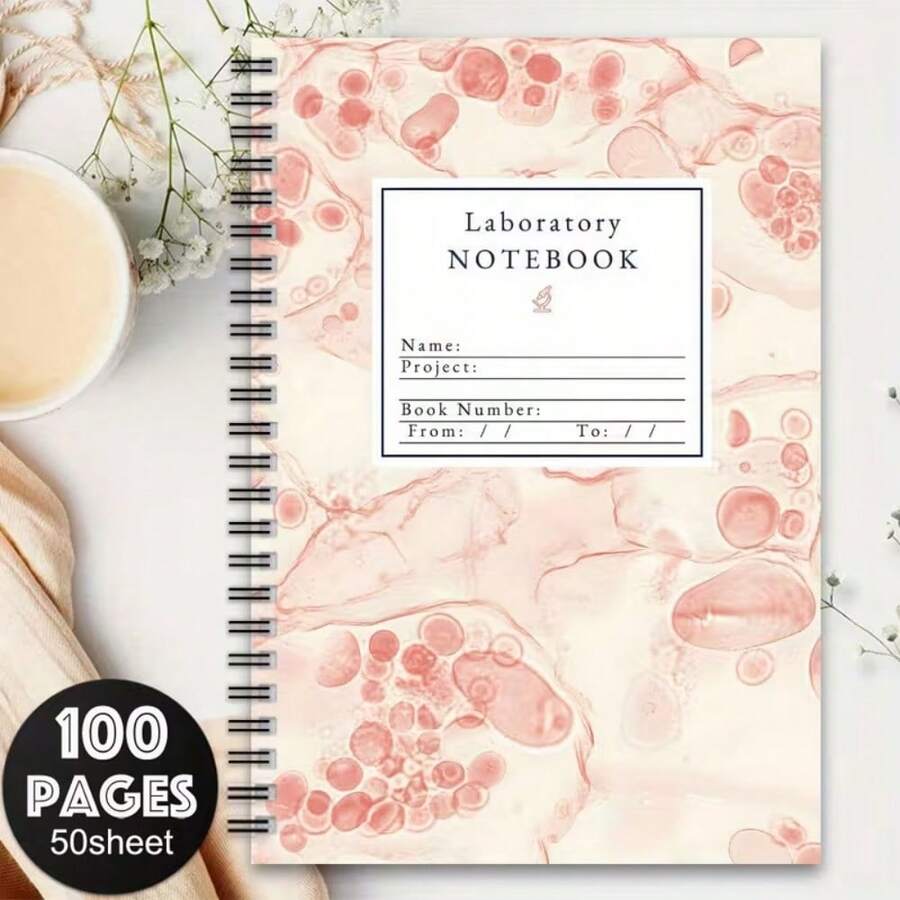 1pc Retro Science Subject Spiral Notebook Journal, Teacher Diary Planner For Work, Laboratory School Office , Back To School Gifts, Biology Notepads For Student, Learning Notebook, College Personal Organizer - One Book (50 Pages, 100 Pages) - View 1