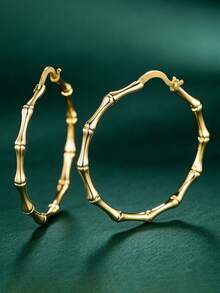 1 Pair Minimalist Hoop Earrings For Women, Wedding, Engagement, Party, Jewelry, Valentine's Day Gift - 1# - View 6