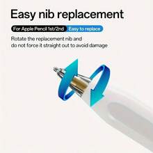 Compatible With Apple Pencil, Replaceable Nib, Wear-Resistant Nib, Metal Nib. - Multicolor - View 10