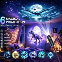1 Set 360° Rotatable Jurassic Dinosaur Projection Lamp, USB Plug-In Jurassic Theme Night Light, Atmosphere Creator, LED Spotlight Projection Suitable For Bedroom Home Decor And Party, Cool Birthday Gift For Dinosaur Fans - Creative Decoration - View 11