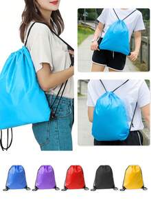 1-5pcs Drawstring Bag Polyester Cinch Sack Backpack For Gym Sports Running Basketball Travel Yoga Fitness Camping Hiking Shopping Storage Large String Bag For Men And Women Blank Surface For Custom Printing Team Events School Activities And Daily Use - Multicolor - View 11
