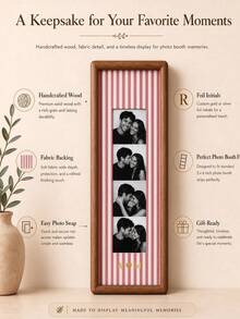 Custom Photo Strip Frame, Personalized Wood Picture Frame, Custom Couple Photo Strip Frame, Custom Photo Booth Picture Frame,Couple Anniversary Gift, Wedding Keepsake, Gift For Him Her, Home Decor - Multicolor - View 8