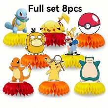 1pc/8pcs Cartoon Anime Honeycomb Desktop Decoration, Printed With Classic Cartoon Anime Character Pattern Style Decor (Balloons Not Included). Exquisite Table Centerpiece Is An Ideal Choice For Fan Gatherings, Themed Parties, Suitable As Photography Props And Fan Collectibles. Elegant Gift For Fans And Anime Enthusiasts - View 7