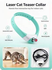 Automatic Laser Cat Teaser Collar Pet Toy Hands-Free Wearable Laser Toy For Indoor Cat Interaction And Boredom Relief Pet Supplies - View 2