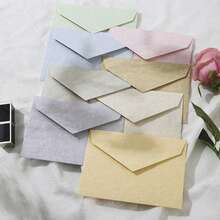 Retro Imitation Leather Texture Envelopes 10 Pieces. Soft Pastel Color Sheepskin Texture Paper Envelopes, Suitable For Wedding Invitations, Greeting Cards And Gift Packaging. - Sets - View 8