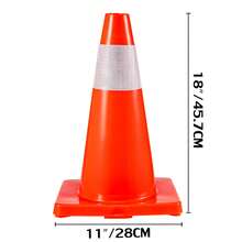 Cono de Tráfico 20 Piezas 45,7 cm Pedestal de Obra de PVC Cono de Se guridad con Base Pesada para Demarcación de Estacionamiento de Emergencia en Estacionamiento Carretera - 21 kg - Ver 11