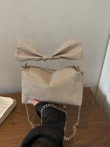 Tas Wanita Polos 1 buah dengan Bordir, Permukaan Lembut, Motif Polkadot, Bentuk Pangsit, Dilengkapi Kunci dan Resleting, Cocok untuk Belanja dan Bepergian. - MultiWarna - View 10