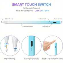 Gradient Universal Stylus Pen With Fast Charging And Palm Rejection - One-Touch Power On, Magnetic Design, Replaceable Nib, Ultra-Long Standby; Compatible With Apple/Android Devices And Tablets. The Perfect Choice For Phone And Tablet Accessories. - Purple - View 4
