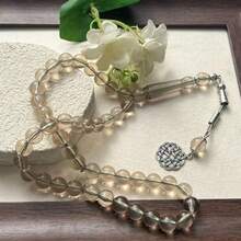 Multi-Color Glass Bead Tasbih Prayer Beads, Silver-Tone Ramadan Prayer Beads, Ramadan Eid Gift Beads, Multiple Colors Available - Multicolor - View 3