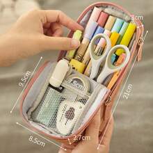 Multi-Layer Compartment Multi-Function Storage Bag, Large Capacity Standing Pencil Case, Double-Layer Folding Pencil Box For Middle And High School Students, Multi-Function Stationery Box With Double Opening Design, Marker Pens And Other Learning Supplies Stationery Bag, Home Organization, Convenient For Travel And Carrying, Best Choice For Gifts - View 11