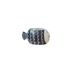 Resin Cartoon Fish Succulent Planter With Embossed Fish Scales, Blue & Black Available, Outdoor Garden Desktop Micro Landscape Ornament - A - View 13
