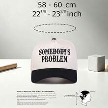 1PC Two-Tone Letter Embroidered Baseball Cap, Adjustable Contrast Color Sun Hat, Unisex Casual Streetwear Cap For Outdoor Sports Travel Daily Wear - Multi-color - View 9
